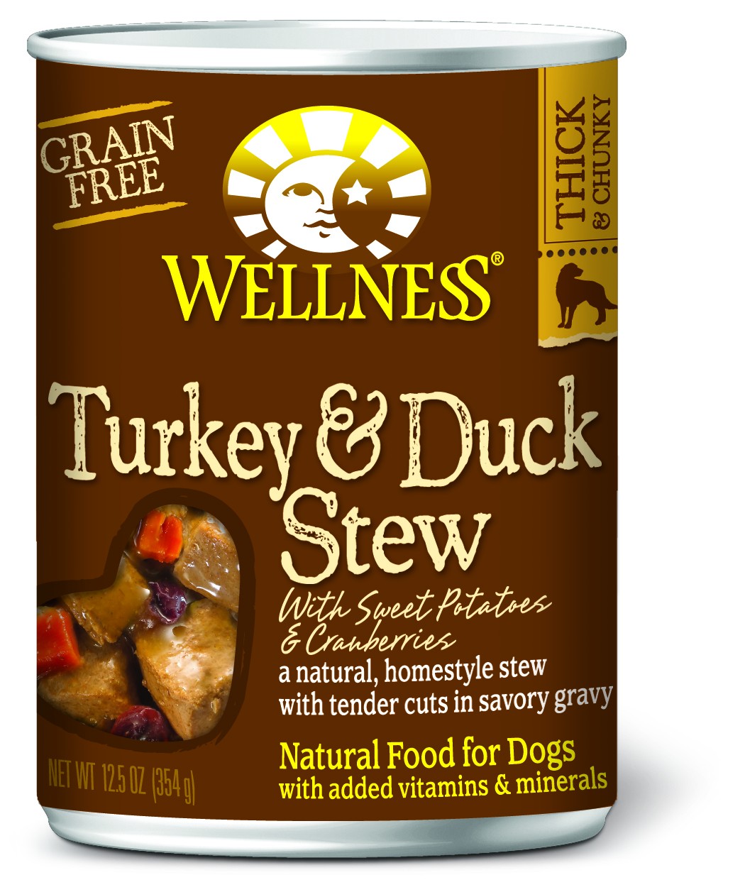 Wellness Homestyle Stew - Grain Free Turkey & Duck Stew with Sweet Potatoes & Cranberries Canned Dog Food