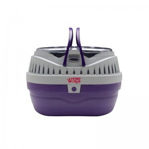 Living World Pet Carrier in Purple - Small